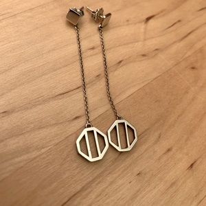 Paloma Picasso Zellige chain drop earrings silver